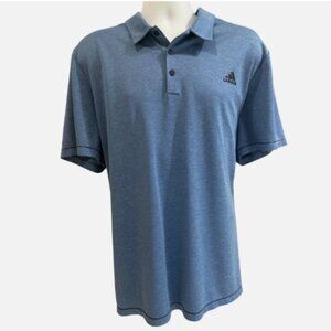 Adidas ClimaCool Polo Shirt Mens 2XL Blue Solid with Golf Performance FLAWLESS!!